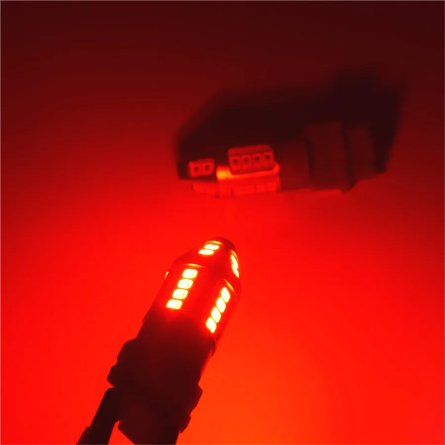 Красный светодиодный фонарь Canbus T20 7443 2835 30SMD 2 шт./лот|Автобусные фары| |
