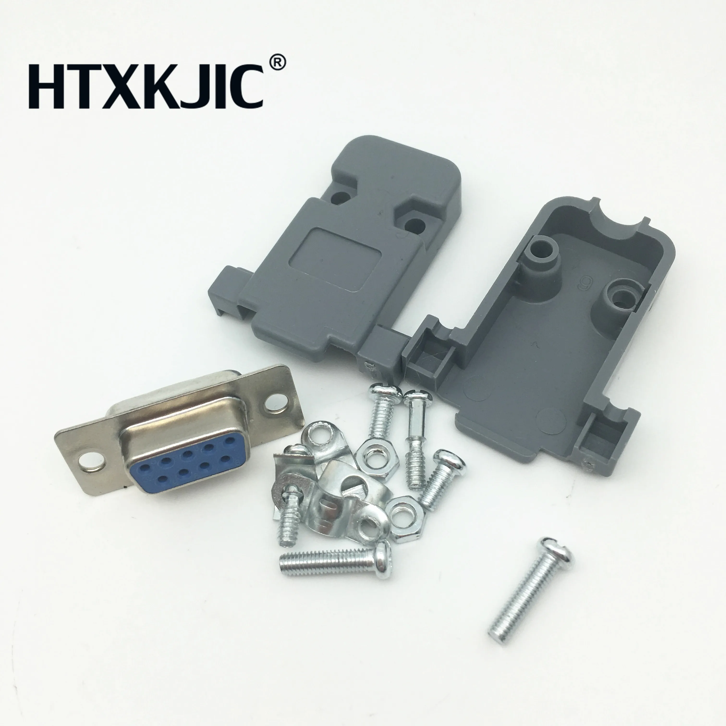 10 комплектов разъема последовательного порта RS232 DB9 мужской разъем штекера 9 контактов из меди с пластиковым корпусом DIY.