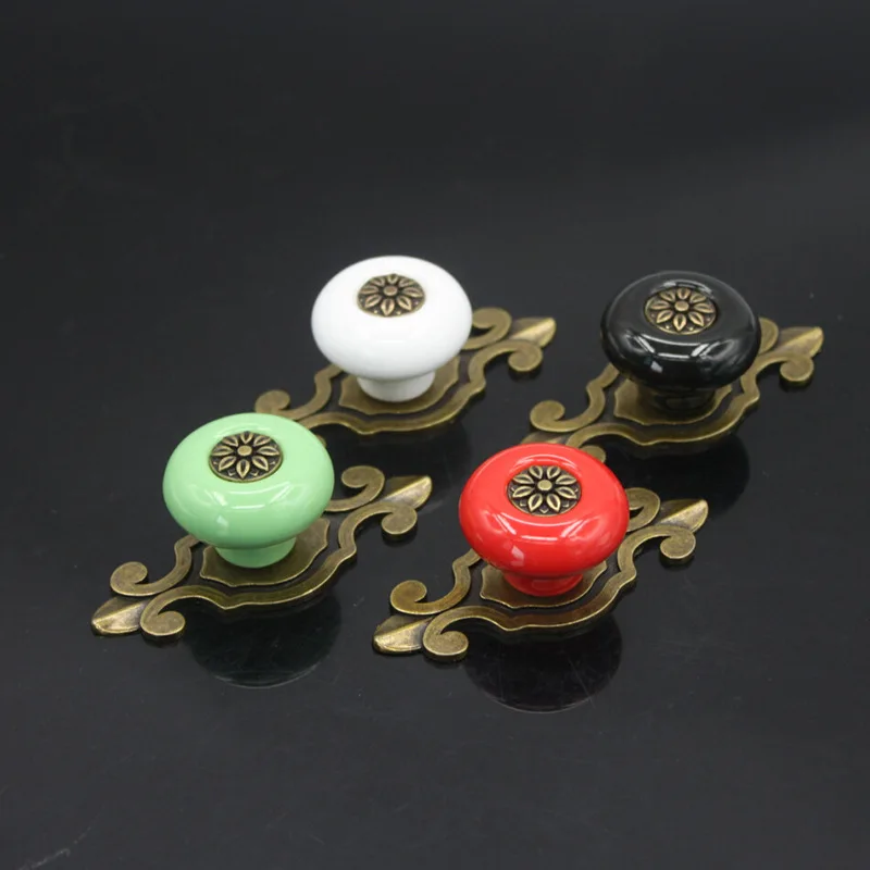 1 шт. ручка выдвижного ящика для шкафа керамические антикварные ручки и мебельная