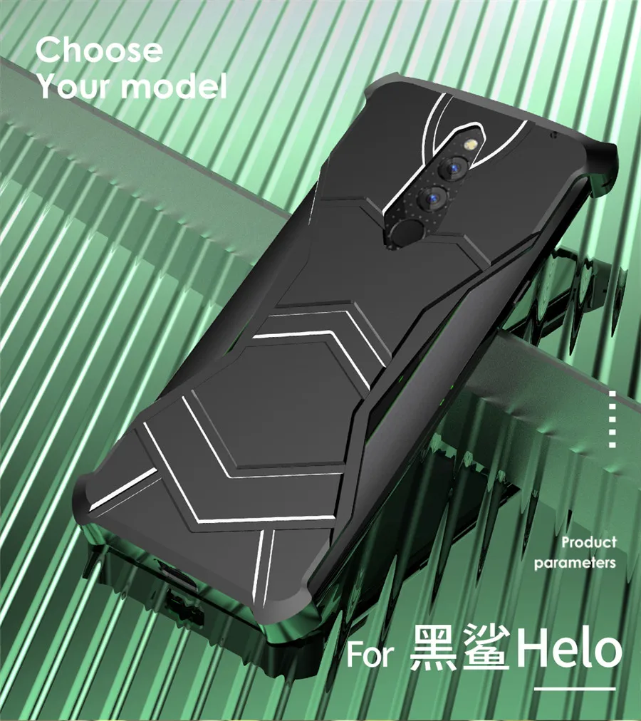 Для Xiaomi Черная Акула Helo чехол R-JUST пантера магнитный Алюминий Металл для Xiaomi Blackshark Helo Чехол ударопрочный чехол