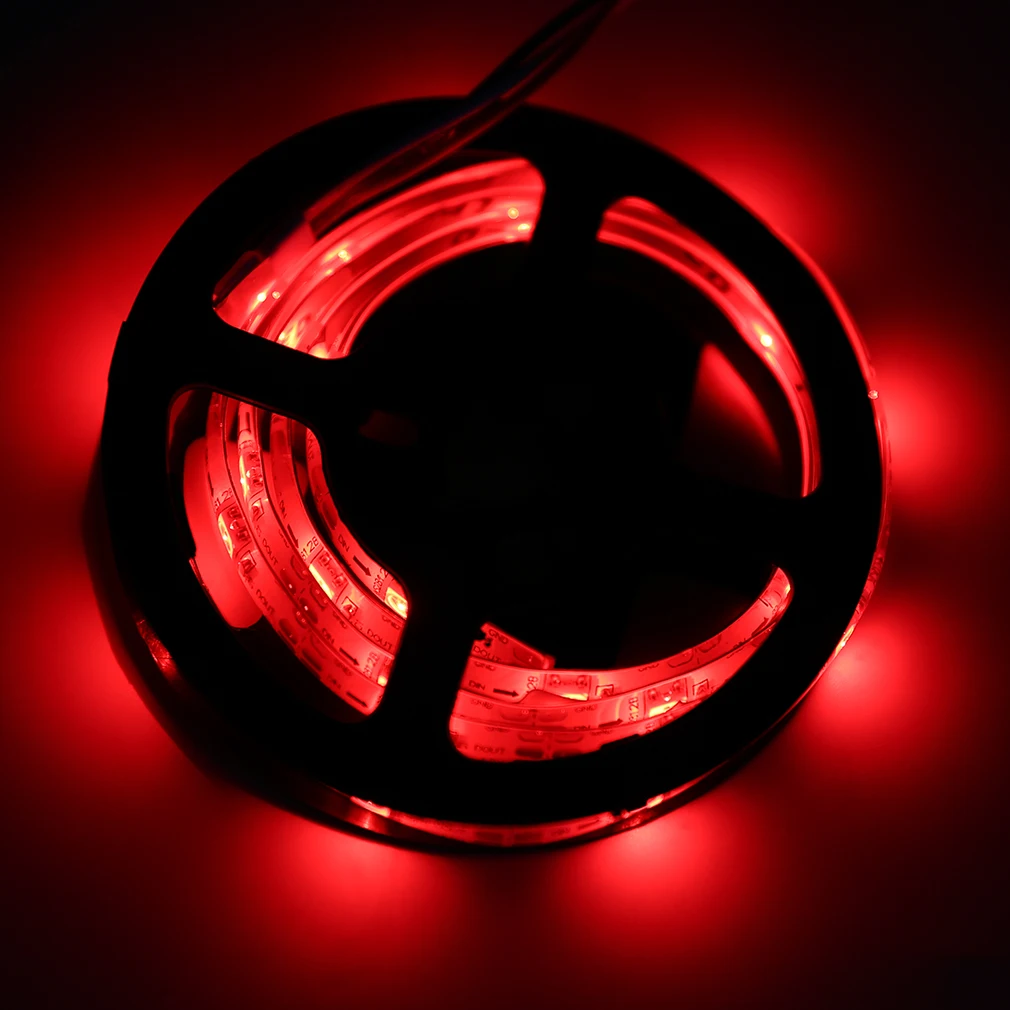 WS68 12 RGB 5050 SMD не Водонепроницаемый гибкая USB 5V светодиодный черная полоска лампы