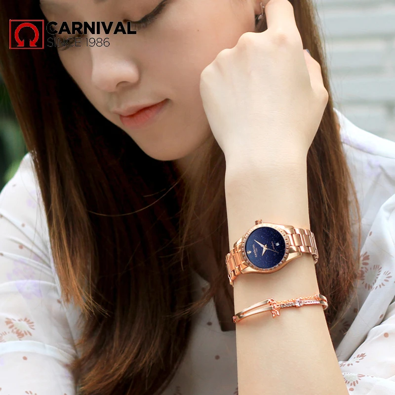 Новинка 2017 карнавал женские топовые роскошные открытые часы со звездами и