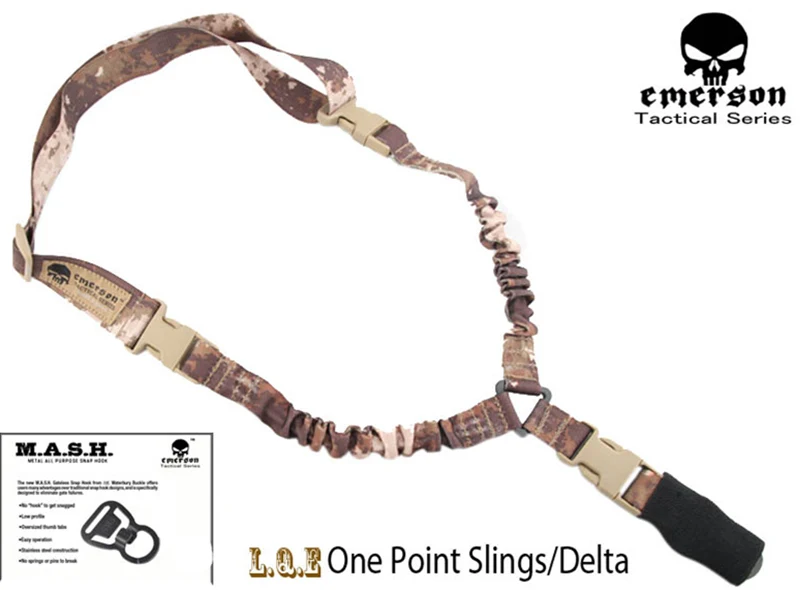 Пистолет Emersongear L. Q.e ремень для банджи с одной точкой MASH Sling/Delta охотничье