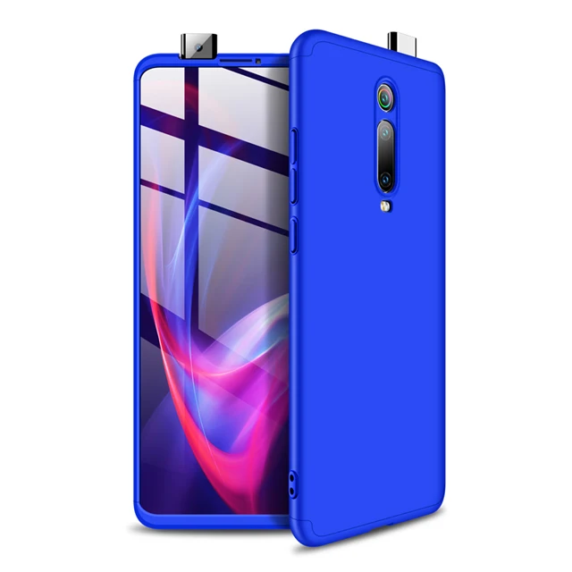 Синий 3-в-1 чехол для телефона для Xiao mi Red mi K20 Pro mi 9 T PC жесткий матовый чехол-накладка для спортивной камеры Xiao mi Red mi K20 mi 9 t Pro защитные чехлы Coque - Цвет: Синий