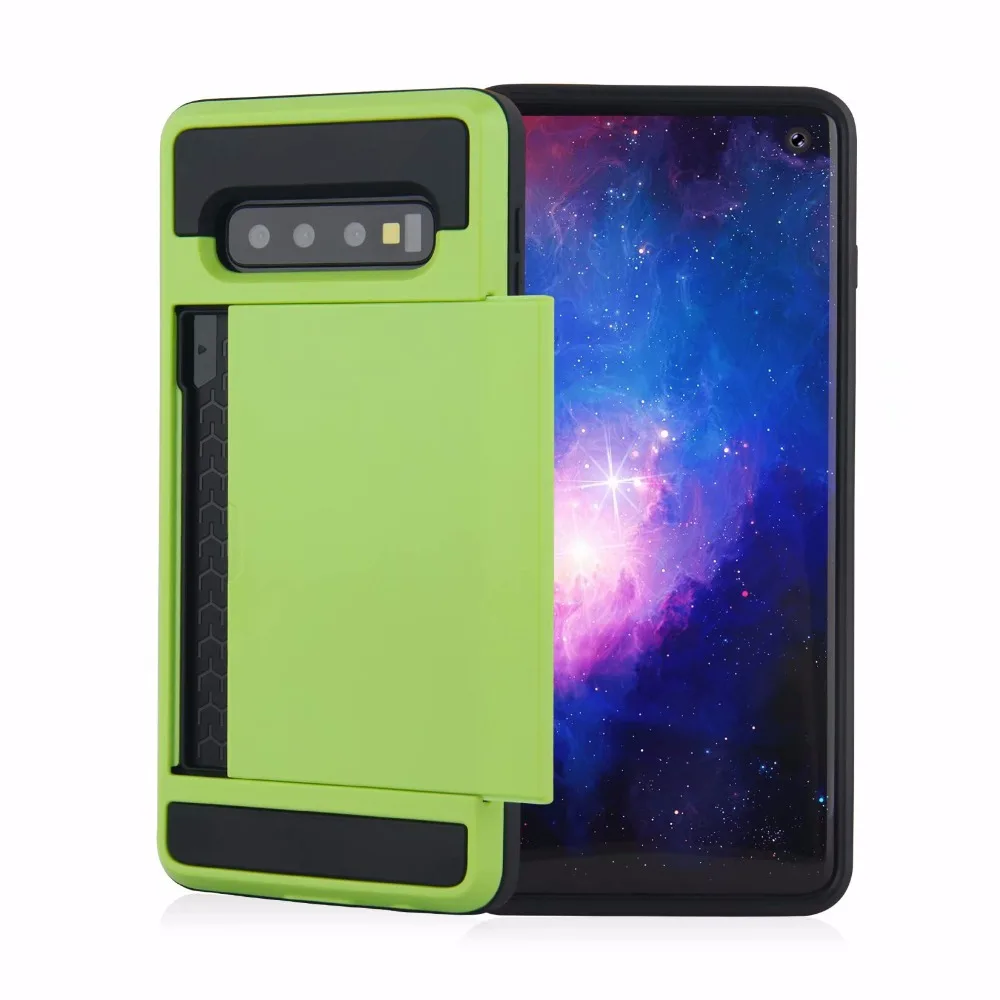 Чехол для samsung Galaxy S10 Plus Hybrid Armor, чехол для S10 E S10 Lite, держатель для кредитных карт, чехол с отделением для карт, задняя крышка