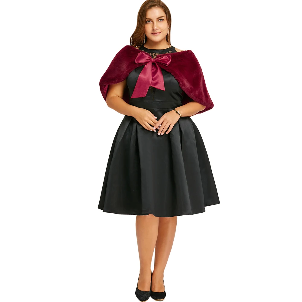 Rosegal, платье размера плюс, Vestidos, женские платья, черные кружевные вставки, без рукавов, винтажные вечерние платья, женское платье, Vestido Robe, большой размер, 5XL
