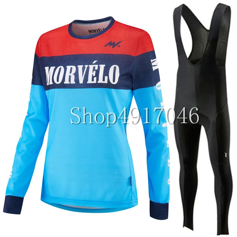 Morvelo Warm 2019 Winter Thermal Fleece Cycling Clothes women Jersey Suit Outdoor Riding Bike MTB Clothing Bib Pants Set | Спорт и