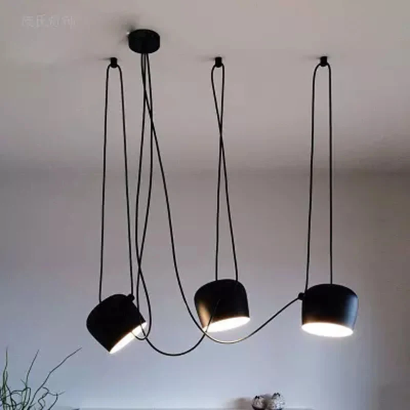 Промышленный подвесной светильник DIY паук алюминиевый барабан абажур E27