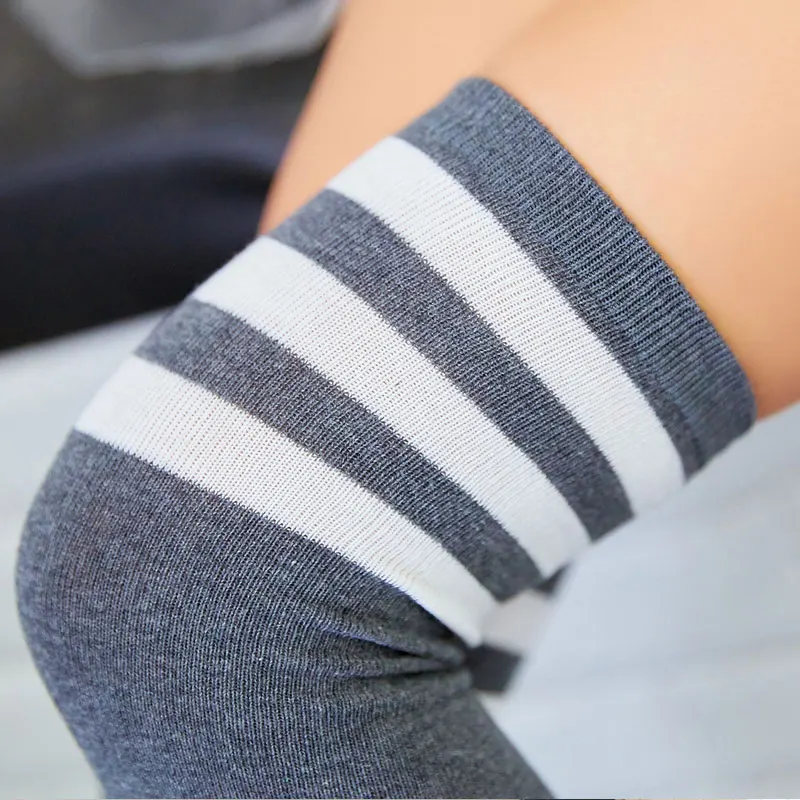 Хлопковые носки выше колена студенческие школьные длинные плотные до бедра