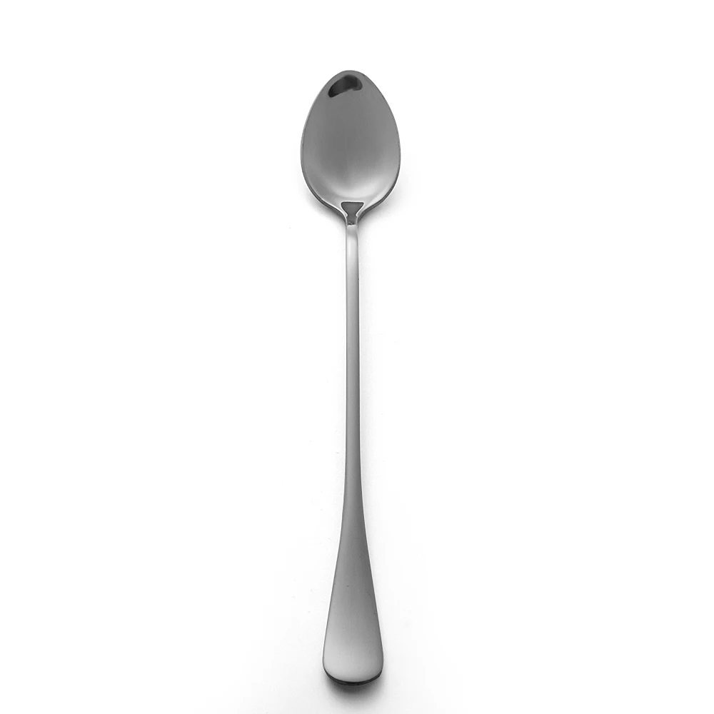 Silver oval spoon Новинка, 4 цвета, десертная ложка из нержавеющей стали с длинной ручкой, ложки для кофе, ложка для молока, мороженого, супа, кухонная чайная ложка, гаджеты - Цвет: Silver oval spoon