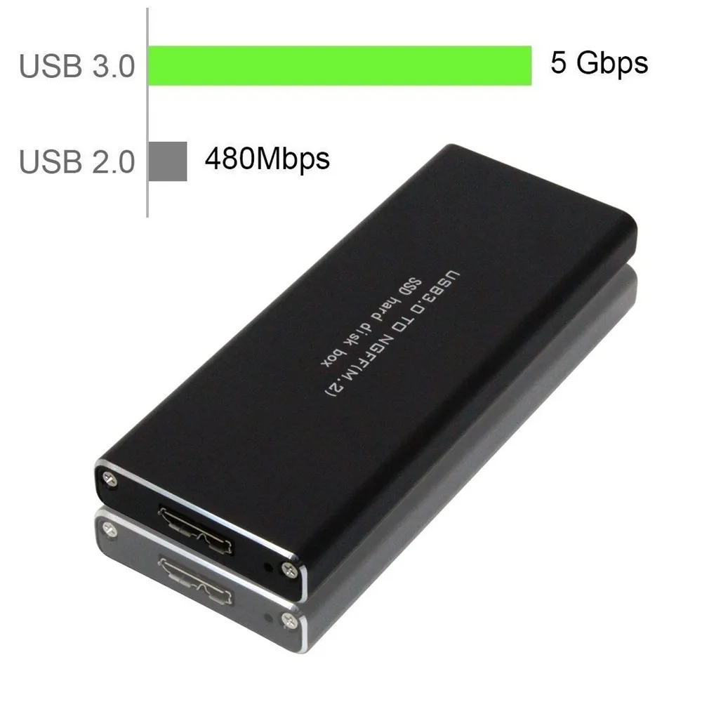 M.2 NGFF портативный SSD корпус USB 3,0 чехол SATA на основе B Ключ твердотельный диск адаптер конвертер Поддержка 2230 до 2280