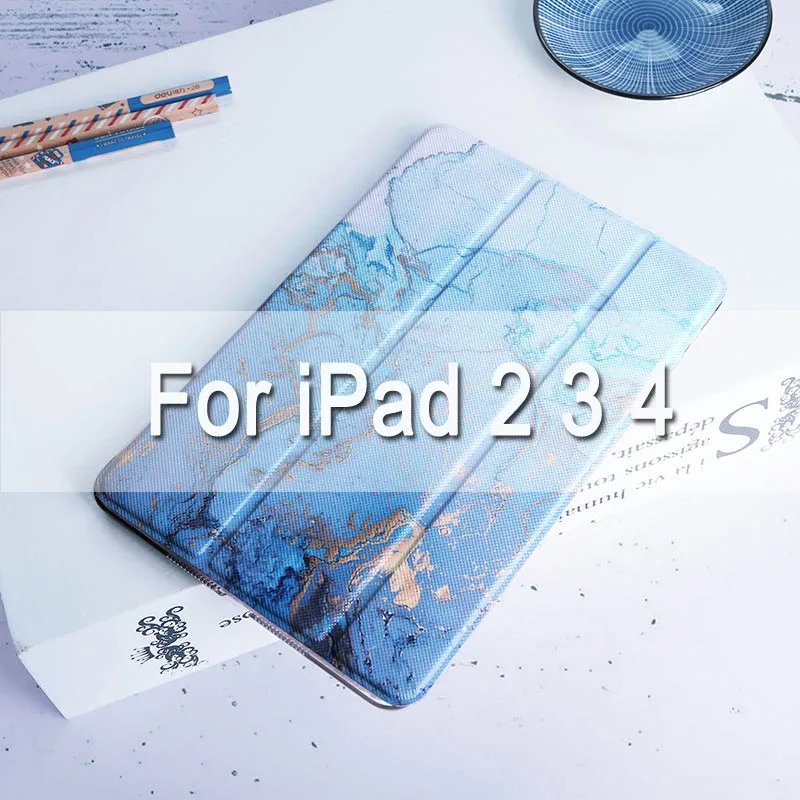 Мраморный стильный магнитный чехол-подставка для iPad Air1 Air2 Mini 12345, ультра тонкий чехол для планшета для нового iPad 9,7 iPad 234 - Цвет: For ipad 234