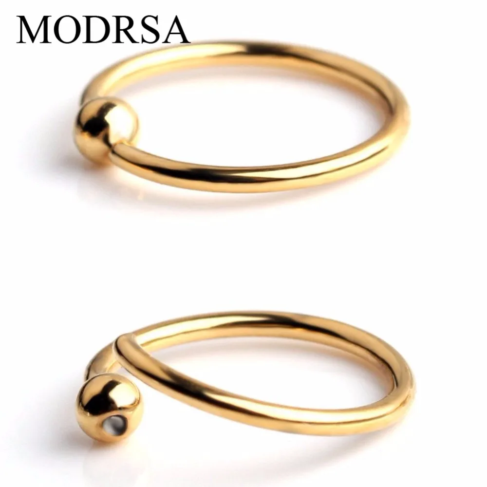 Кольца-бусины MODRSA 2 шт./лот 16 г кольца с шариками для закрытия тела перегородки