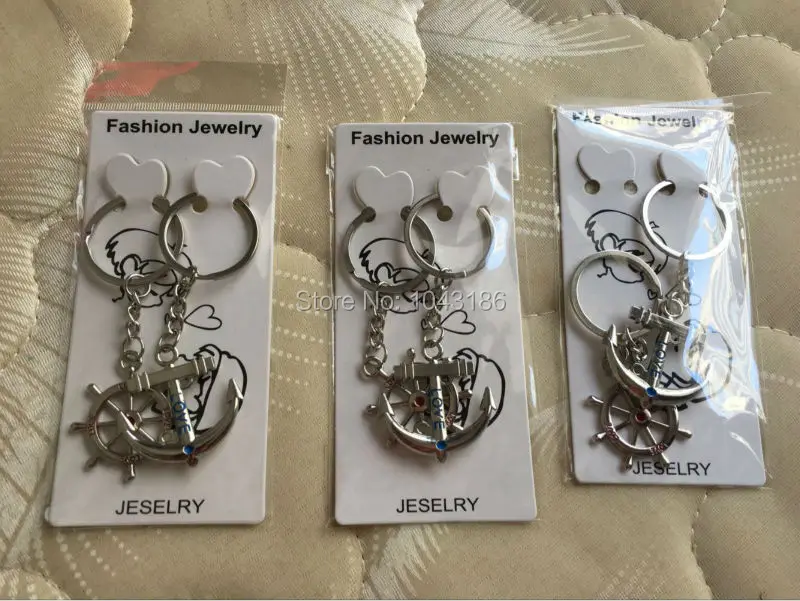 Свадебный штурвал и якорь Брелок Металлический креативный брелок/свадебный