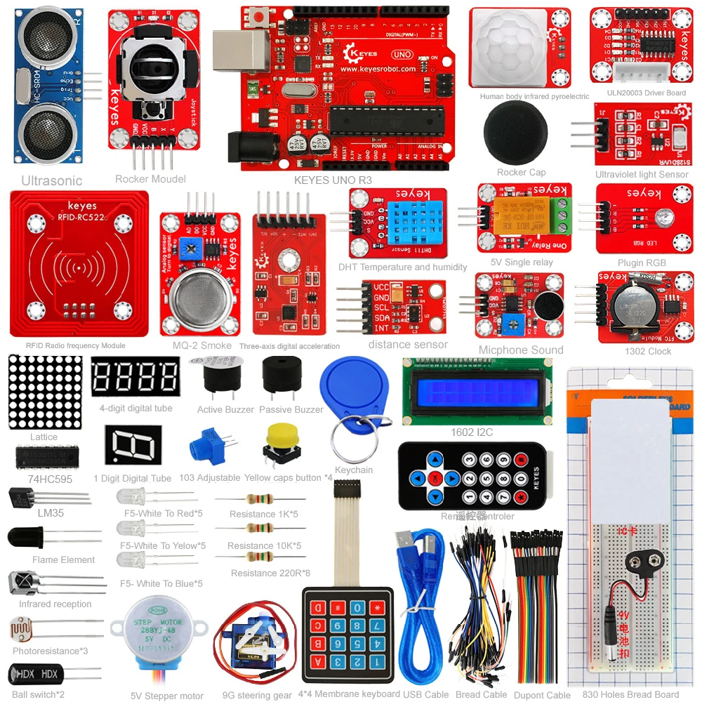KEYES Ultimate Starter Kit Edition Learning для ARDUINO UNOR3 Development Board|Демонстрационные стенды| |