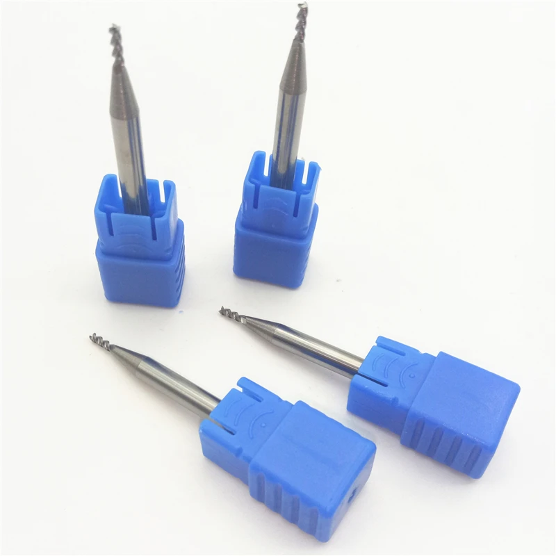 5 шт. HRC50 концевые Mill1.5mm2mm2.5mm3mm4mm 50L 3 Флейта Спираль прямой хвостовик плоские концевые фрезы для алюминия фрезерный станок с ЧПУ