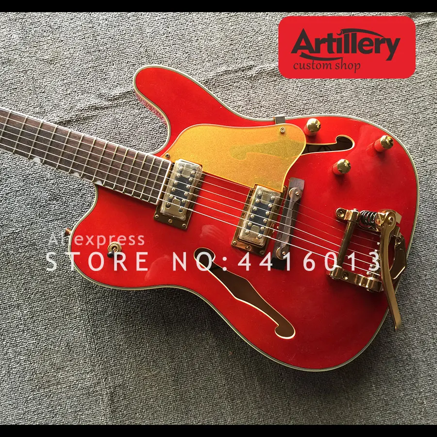 В наличии фабрика на заказ джазовая гитара полу полые тела теле электрическая