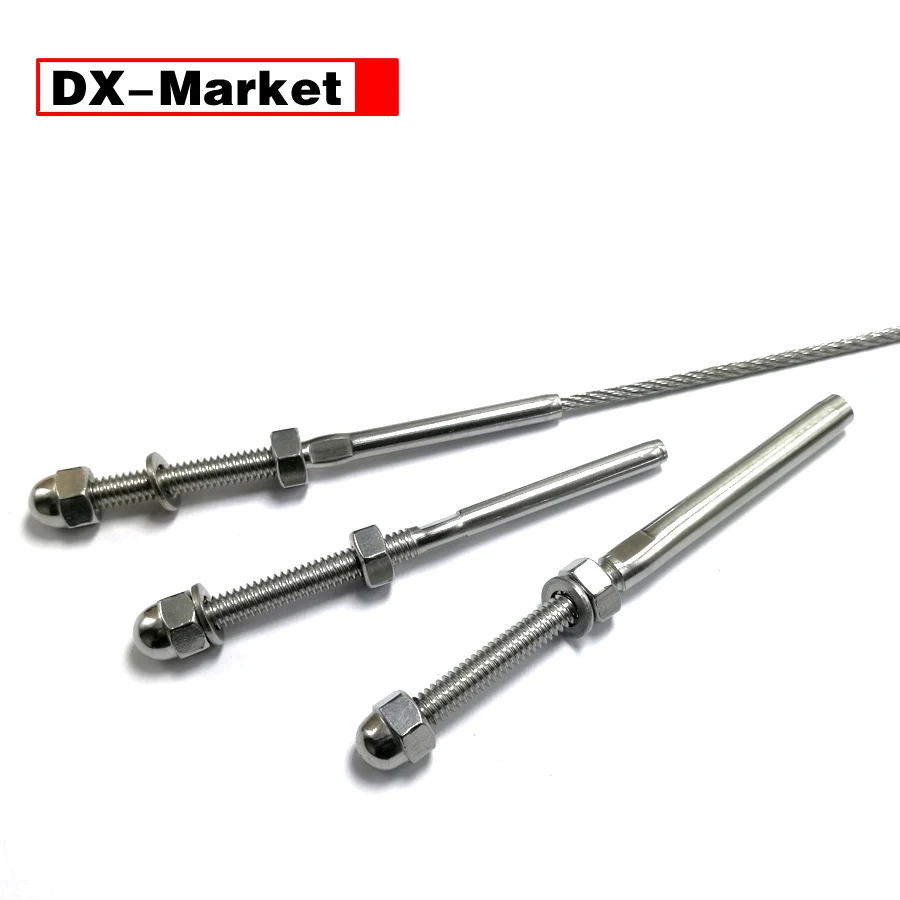 Cable Threaded Stud End fitting Terminal 316 stainless steel wire rope railing accessories J032 | Hooks