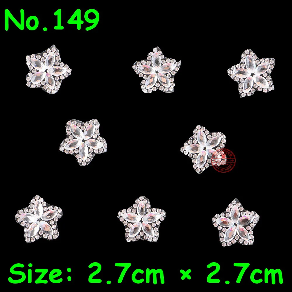 3 шт. стразы с белыми цветами и звездами для украшения свадебных платьев головных