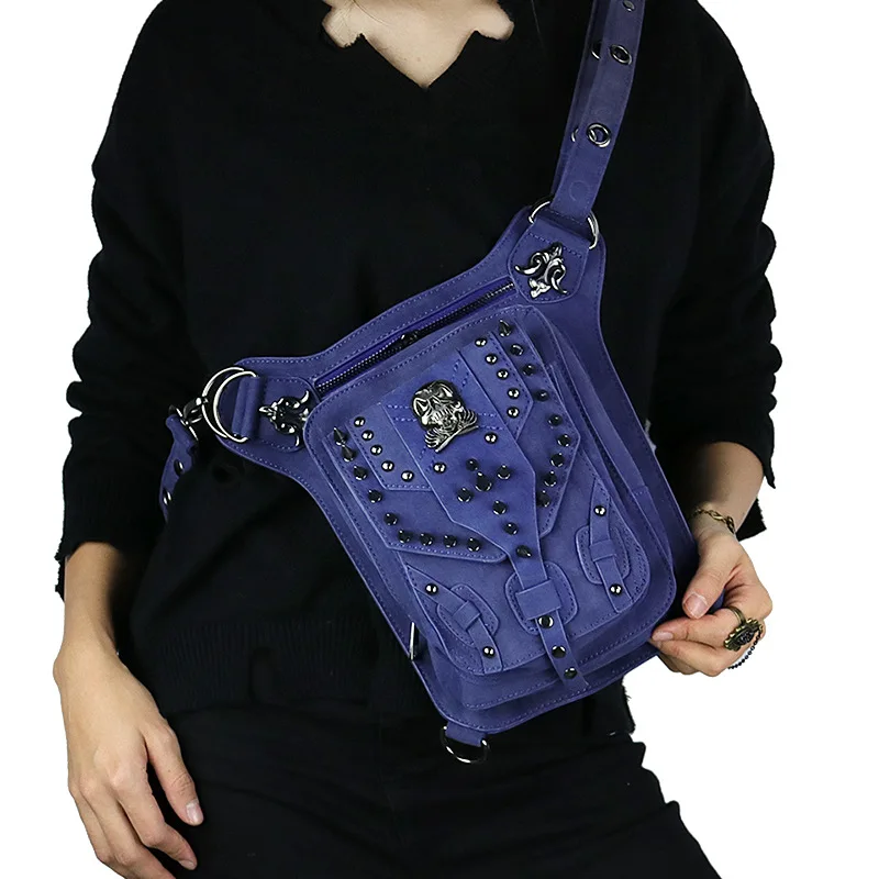 Vintage Steampunk Fanny Bag Steam Punk Retro Rock Gothic Bag Goth Shoulder Waist Bags Packs Victorian Style Women's Men Leg Bags