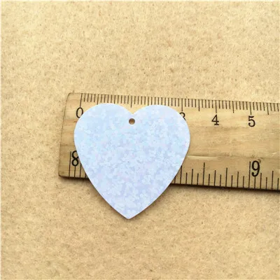 3cm heart with 1hole 100 шт лазерная белая большая блестка 3-5 см ПВХ круглое кольцо сердце свободная тесьма с пайетками для шитья diy ремесло ткань материал - Цвет: 3cm heart with 1hole
