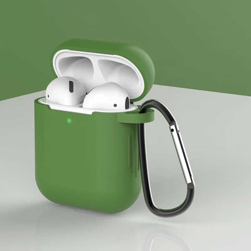 color 9 Мягкий силиконовый чехол для наушников для AirPods 1 2, универсальный защитный чехол для Air Pods, аксессуары, держатель ремешка - Цвет: color 9