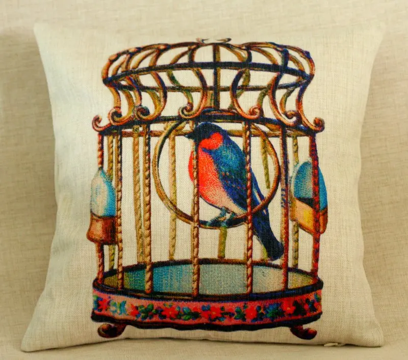 Винтажный чехол для подушки 45x45 см из хлопка и льна подушка с шевроном | Дом сад