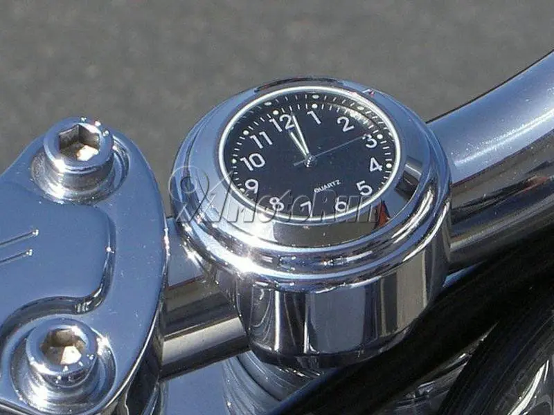 Хромированные часы на руль 7/8 дюйма 1 дюйм для Honda Suzuki Kawasaki Yamaha V-Star XVS 650 1100 Silverado/Harley