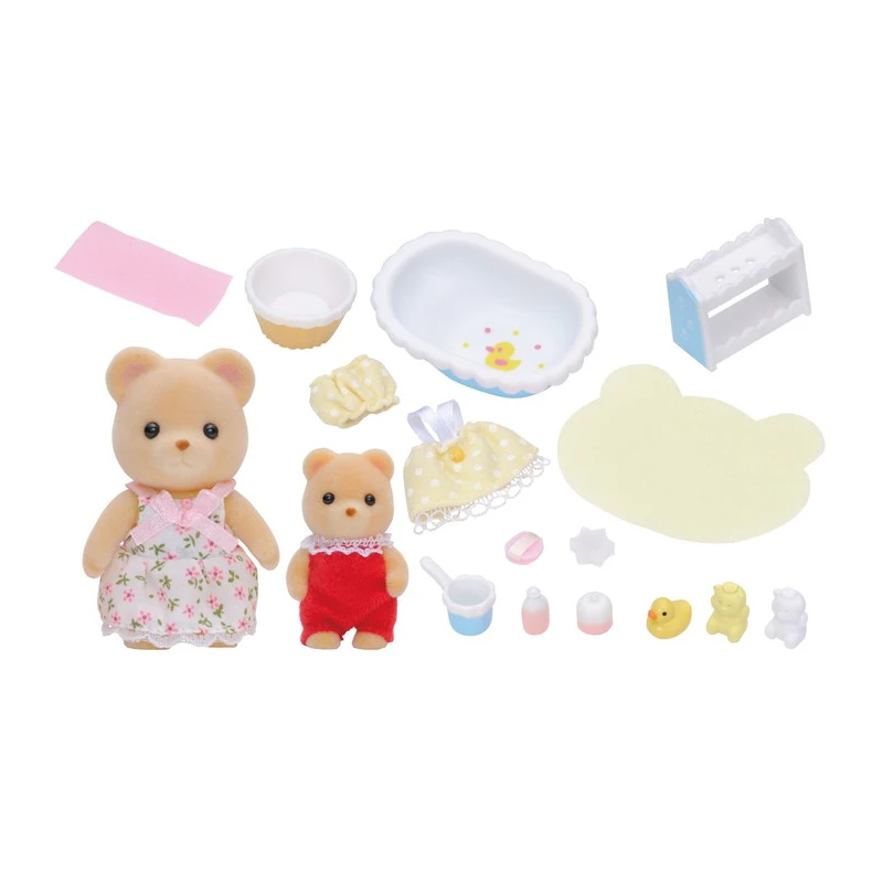 Sylvanian Family пушистый кукольный домик с животными фигура ребенка время ванны