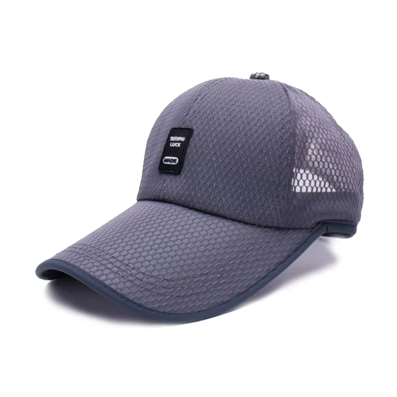 Быстросохнущие мужские кепки Snapback дышащие солнцезащитные сетчатые бейсболки