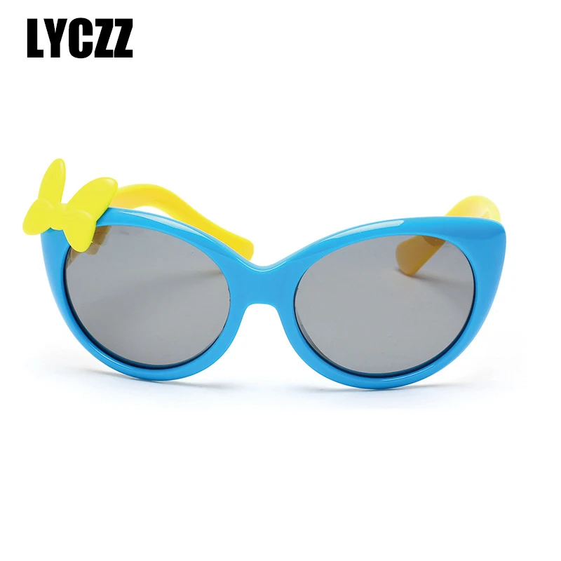 LYCZZ 2019 детские милые кошачий глаз солнцезащитные очки Новые легкие TR90 солнечные в