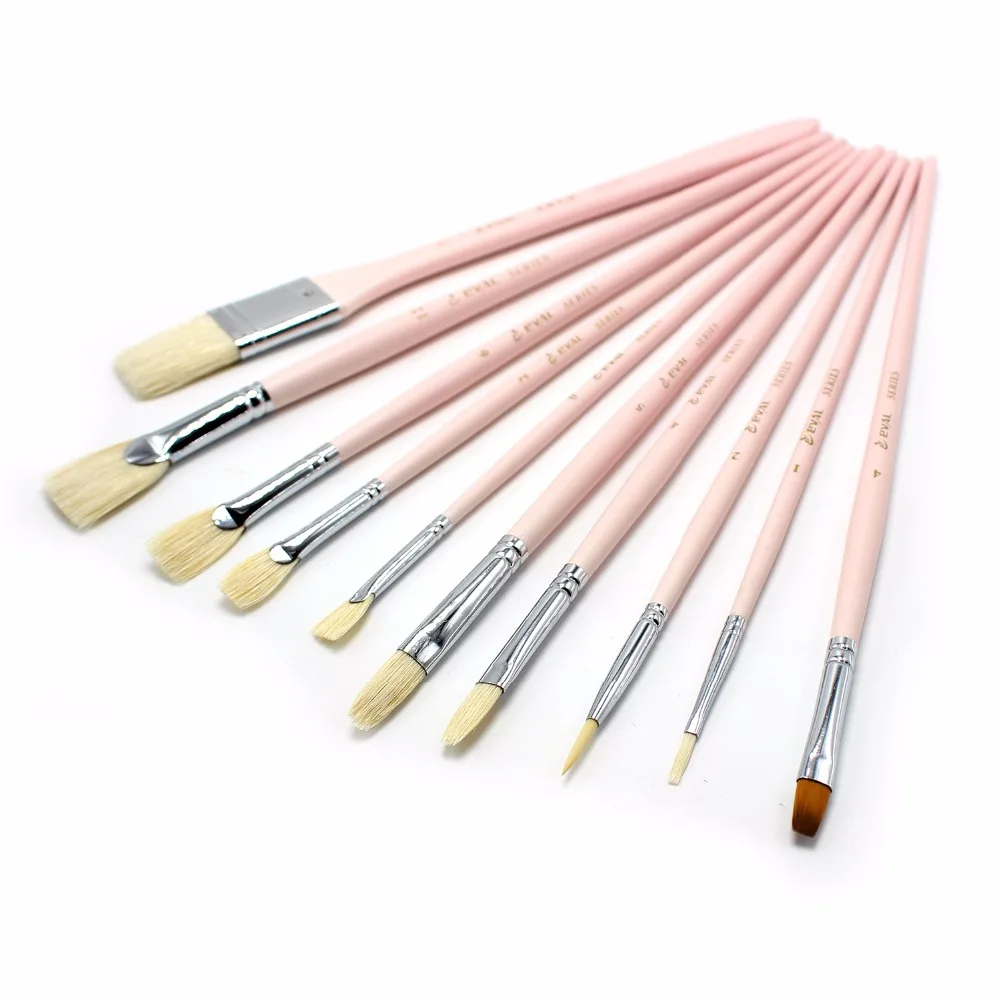 Набор кистей для маникюра с нейлоновой щетиной 10 шт.|Кисти рисования| |