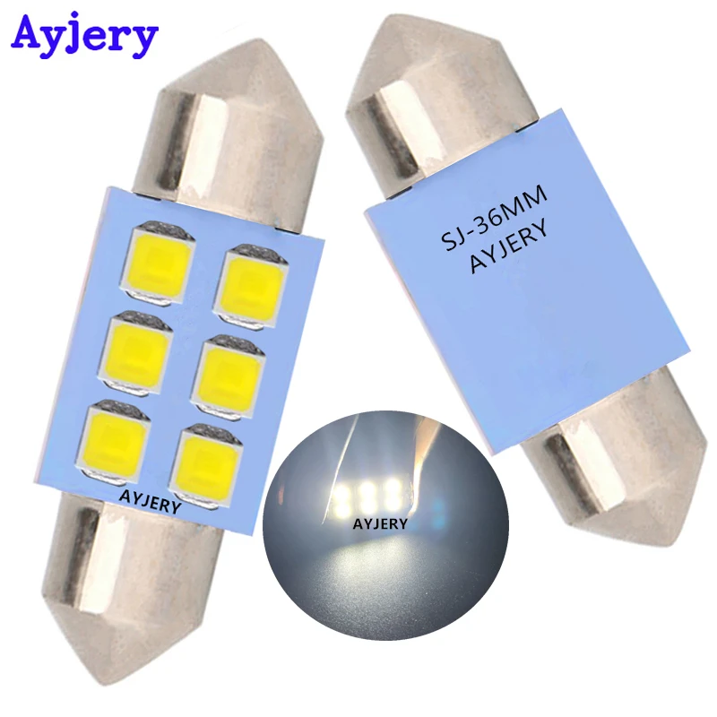 AYJERY горячая Распродажа 200X C5W 31 мм 36 39 41 6 светодиодов 3528 1210 SMD автомобильный