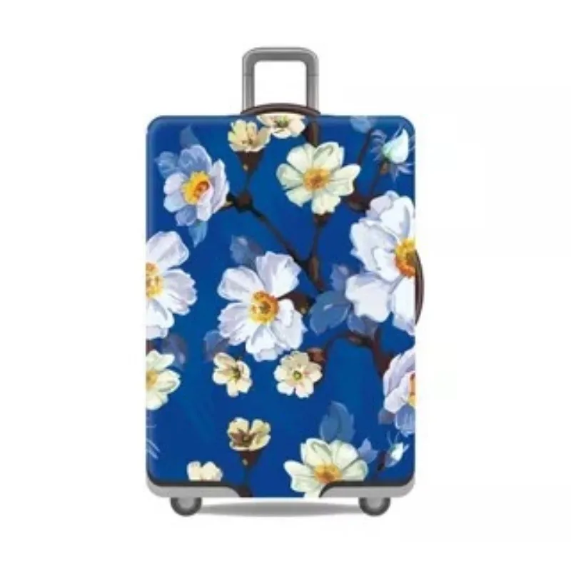 White Flower Толстый дорожный костюм чехол защитный чехол на чемодан чехол Аксессуары для путешествий эластичный Чехол для багажа чехол для 19 ''-32'' чехол для костюма - Цвет: White Flower