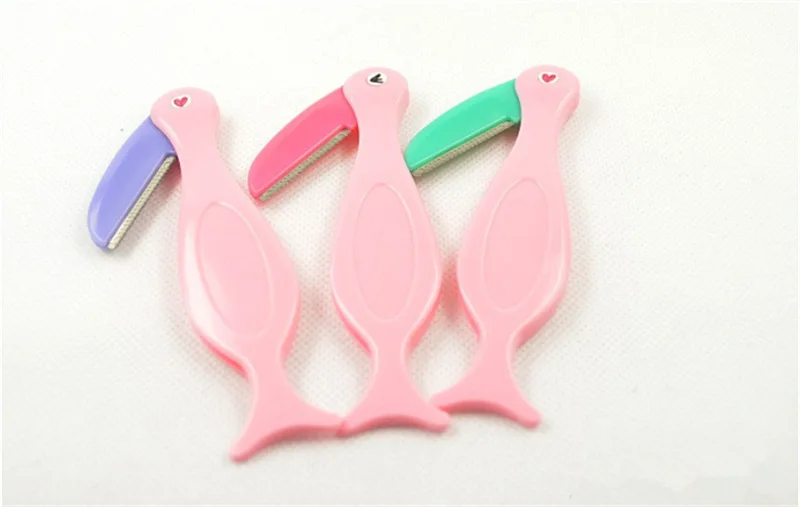 Новые филировочные ножницы для ресниц расческа розовый триммер бровей заколки