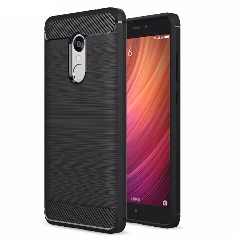 TCICPC For Xiaomi Redmi Note 4 Case Cover 4x Carbon Fiber Brushed Soft Silicone Back for Note4 |