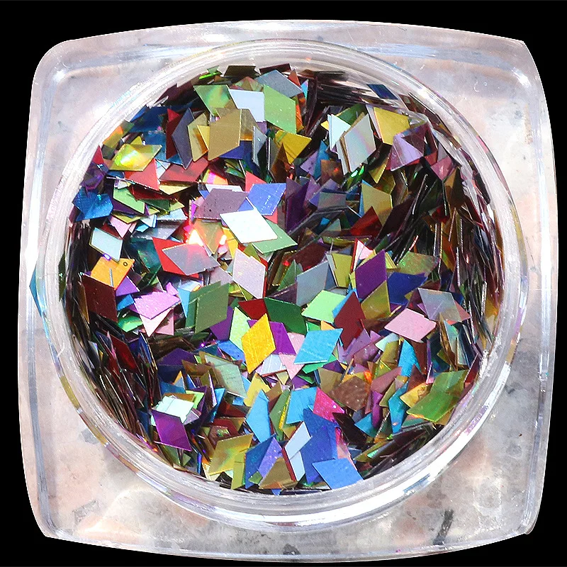 1 г/кор. голографические Ромбы треугольники для ногтей блестки лазерные