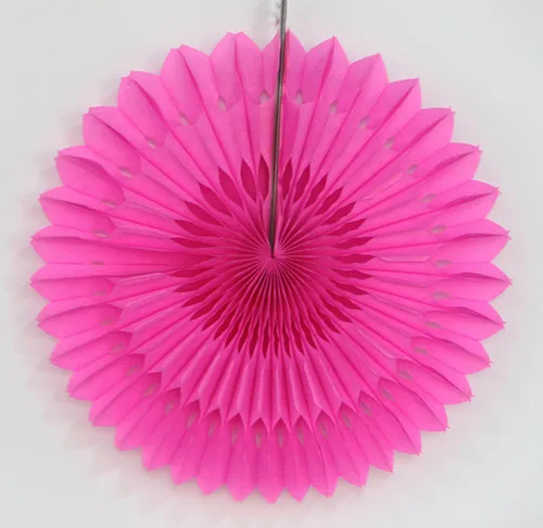 5 шт 20 см папиросная бумага вырезные бумажные веера Pinwheels Висячие цветочные бумажные поделки для душа Свадьба Вечеринка День рождения фестиваль - Цвет: fuchsia