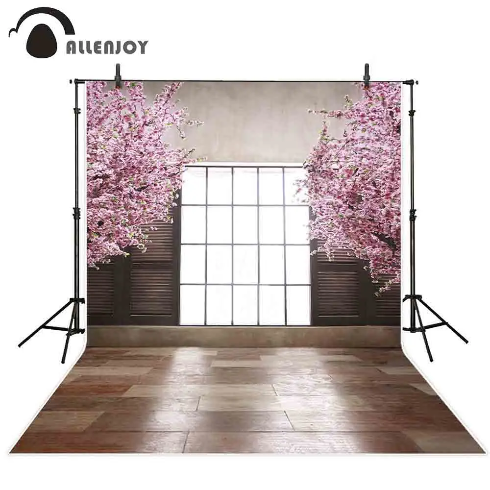 Фон для фотосъемки Allenjoy в японском стиле студийный фон с окном деревянным полом