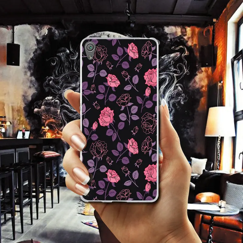 Beautiful Pink Cute Floral Silicone Soft Phone Case for Sony Xperia M2 M4 M5 E3 E5 T3 X XA1 XZ Z Z1 Z2 Z3 Z4 Z5 Compact Shell |