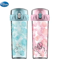 disney mickey mouse cartoon cups creative minnie creative ink drink straight transparent bottles kids gift