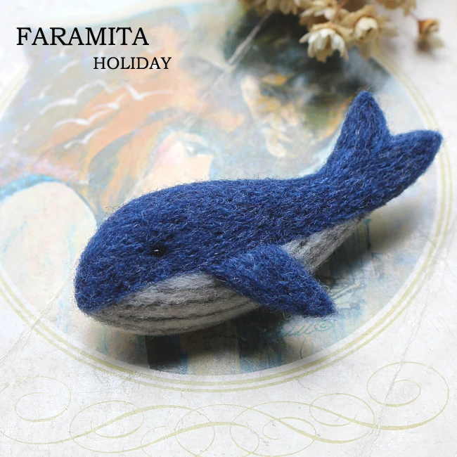 Faramita Holiday Women Girls Cute Wool Felt Hand-made Brooch Whale+tortoise+ladybird Cartoon Customize Decoration 2019 Manual | Украшения и