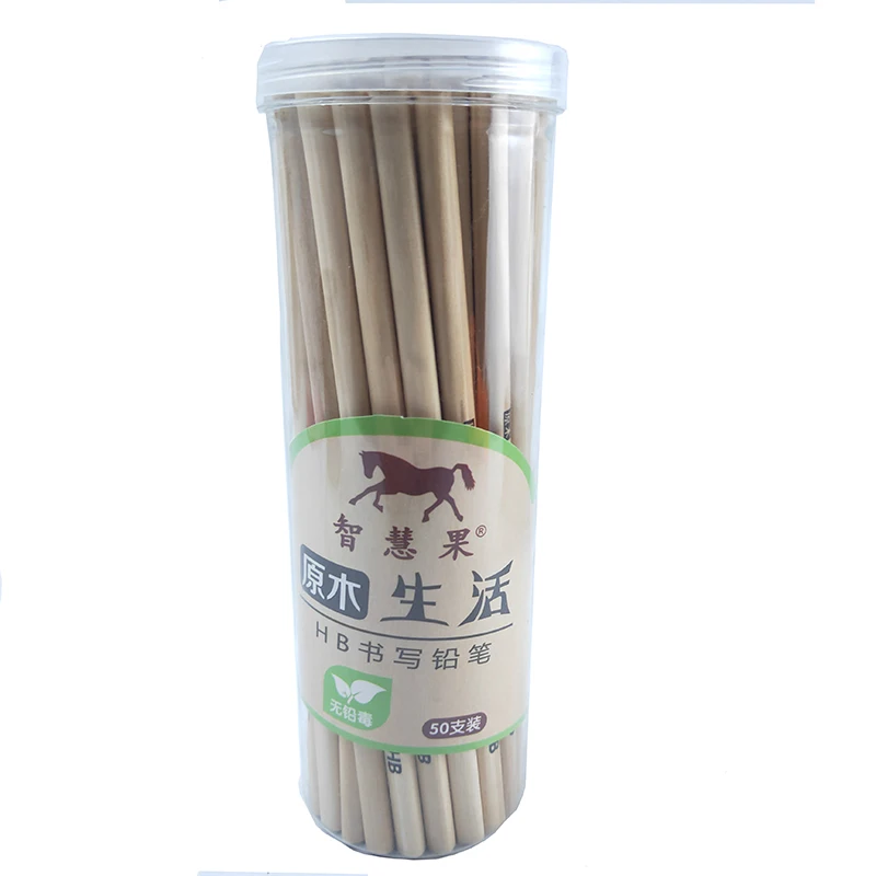50pcs Скуловой, 50 шт в наборе, черное дерево карандаш HB деревянные карандаши графитовый карандаш для рисования скетчей Комплект для мальчиков школьного возраста пишущий карандаш - Цвет: 50pcs
