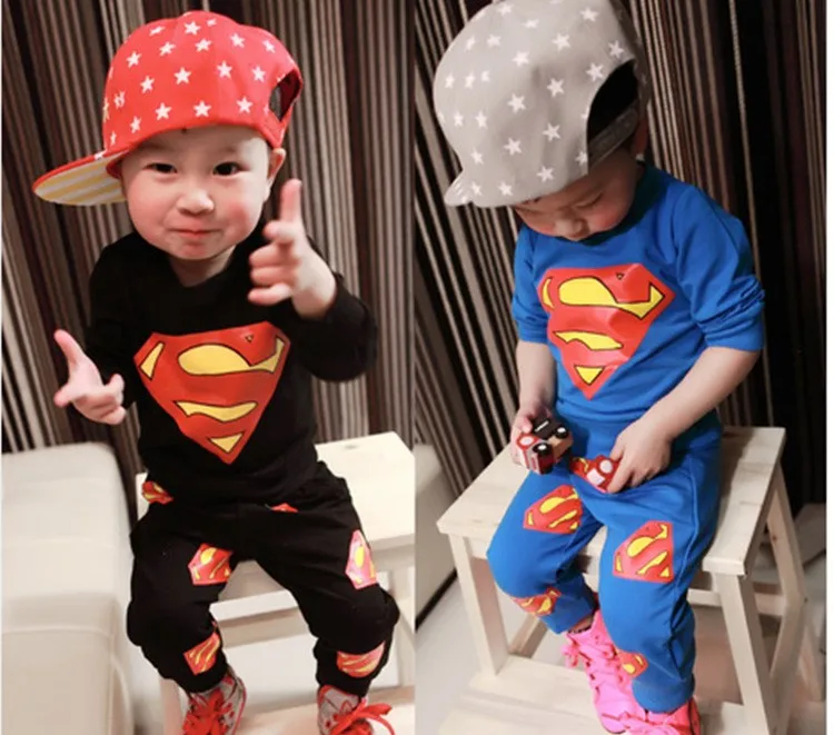 Комплект одежды для мальчиков с длинным рукавом и круглым вырезом |