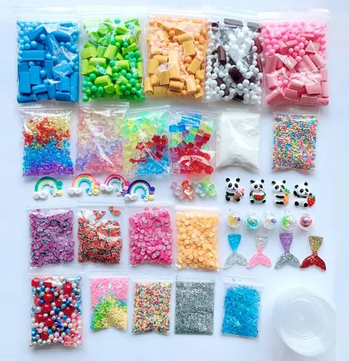 D-46 Pack Set 32/34/42 пакет пены Конфета из смолы, Чарующее ювелирное Slime наполнитель DIY Украшение для торта телефон украшения шармы из полимера в форме ягодок Лизун поставки слаймов игрушки - Цвет: D-46 Pack Set
