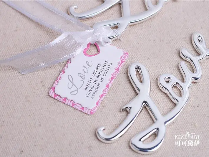 200 шт. скрипт Любовь Слово хром сталь открывалка для бутылок открывалки свадебный