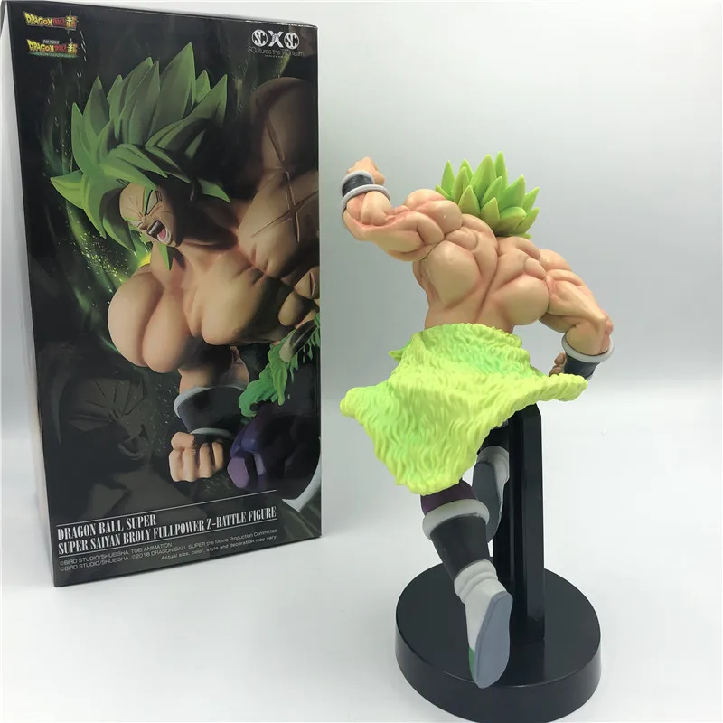 Dragon Ball Z Super Broly Movie Ver. Зеленые волосы против Гоку броли Супер Saiyan боевой формы ПВХ Фигурки Модель DBZ 24 см