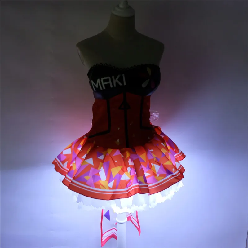 Lovelive Cyber Idolized LED Dress Love Live Game пробуждают всех членов униформы Maki Minami Kotori Косплей