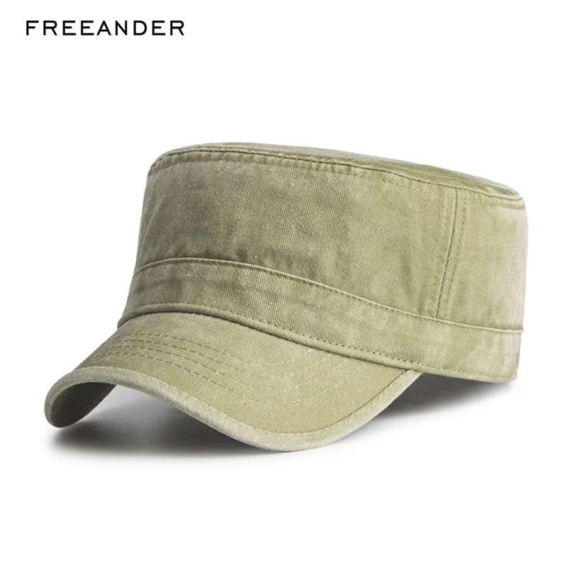 Freeander однотонные плотные потертые джинсовые хлопковые шапки с плоским верхом
