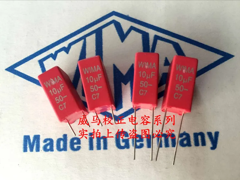 2020 hot sale 4pcs/10pcs German audio capacitor WIMA MKS2 50V 10UF 50V 106 P: 5mm spot Audio capacitor free shipping